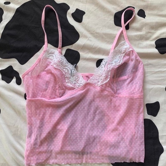 Pink mesh crop top - Picture 2 of 8